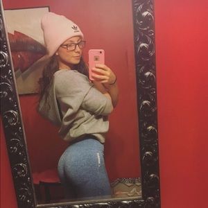 Gymshark High Waisted Leggings-Blueberry Marl M